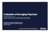 Evaluation of the Aging Physician - The Medical Board of ... · PDF file4/27/2017 · Evaluation of the Aging Physician ... Responsibility: ... • Diminished hearing • Decreased