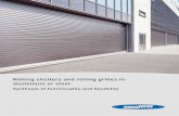 Rolling shutters and rolling grilles in aluminium or steel · PDF fileThe roller shutter curtain is fixed to the drum, the bottom profile for the V80 and TH100 is a reinforced aluminium