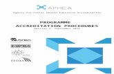 ACCREDITATION PROCEDURES - APHEA Programme Accreditation...  · Web viewAgency for Public Health Education Accreditation ACCREDITATION PROCEDURES ... These are generally considered