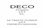 ULTIMATE POWER LIFT OWNERS MANUAL - Deco - Mobiledecoboatlift.com/wp-content/uploads/2013/03/DECO-Owners-Manual.pdf · ULTIMATE POWER LIFT OWNERS MANUAL . ... Wiring Connections for