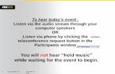 To hear today’s event : Listen via the audio stream ...register.ansys.com.cn/ansyschina/minisite/201411_em/driven... · Listen via the audio stream through your computer speakers