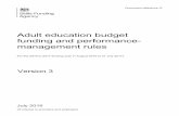 Adult education budget funding and performance management ... · PDF fileAdult education budget funding and performance- management rules . ... common funding and performance-management