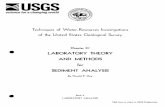 LABORATORY THEORY AND METHODS F … of Water-Resources Investigations of the United States Geological Survey Chapter Cl LABORATORY THEORY AND METHODS F Or SEDIMENT ANALYSIS ... UNITED