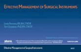 EffEctivE ManagEMEnt of Surgical inStruMEntS - · PDF fileEffective Management of Surgical Instruments PREVIOUS NEXT • Discuss the roles of personnel in both the operating room and