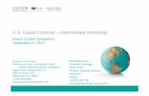 U.S. Export Controls – Intermediate Workshop · PDF fileU.S. Export Controls – Intermediate Workshop George N. Grammas ... US Co Non-US Co ... Current State of ECR List Reform: