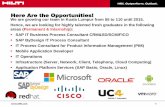 Here Are the Opportunities! - · PDF fileHere Are the Opportunities! ... • Expert knowledge in Microsoft related product technologies is an advantage ... Oracle, Stibo, Broadvision,