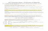 HSC Chemistry Notes – Production of Materials - · PDF fileHSC Chemistry Notes – Production of Materials 9.2 ... 4. describe the structure of cellulose and identify it as an example
