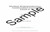 Student Writing Intensive Continuation Course Level A …iew.com/sites/default/files/videocourse/fileattachment/SICC-A... · Student Writing Intensive Continuation Course Level A