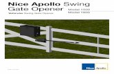 Nice Apollo Swing Gate Opener Model 1500 - … Apollo Swing Gate Opener Model 1500 ... LIMIT SWITCH ADJUSTMENT 12 ... to make all persons fully aware of the responsibilities required