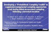 Developing a “Probabilistic Sampling Toolkit” to ... walks investigator through a series of questions ... Application concept ... • 509-375-3989 brent.pulsipher@pnl.gov