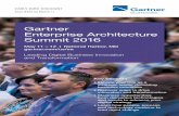Gartner Enterprise Architecture Summit 2016 · PDF file2 Gartner Enterprise Architecture Summit 2016 Visit for updates and to register! 3 “Gartner events summarize and bring tall