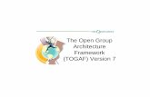 The Open Group Architecture Framework (TOGAF) Version 7 · PDF fileqNew in TOGAF Version 7 qLooking Ahead ... TOGAF Version 6 § Architecture views / IEEE 1471 ... §Federal Enterprise