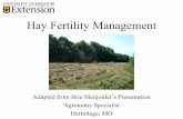 Hay Fertility Management - University of Missouri ...extension.missouri.edu/mcdonald/documents/compressed Hay Fertility1...Hay Fertility Management ... Fertilizer costs based on removal