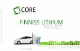 FINNISS LITHIUM -  · PDF file3 | LITHIUM potential | Nov 2016 | Core Exploration Ltd WHY INVEST IN CXO •High grade spodumene in recent drilling confirms Finniss Lithium Project