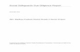Social Safeguards Due Diligence Report · PDF fileSocial Safeguards Due Diligence Report ... DPR Detailed project report ... Proposed pavements will be concrete one and width of shoulders