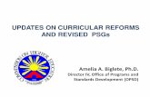 UPDATES ON CURRICULAR REFORMS AND REVISED …nacsra.ph/UpdatesOnCurriculum.pdf · – Development of Sample/Model Course Syllabi ... • Program Description –Degree Name; ... 1.BS