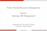 [Lecture 2] Strategic HR Management - Sangyub Ryu HR Strategies Public Human ResourceSPSA Management Sangyub Ryu International University of Japan To have the right people in the right