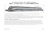 Instructions for Operating NO. 2340 GG-1 LOCOMOTIVE No. 2340 GG-1 Locomotive is a replica of the GG-1 locomotive, used by the Pennsylvania Railroad for passenger service. ... oil or