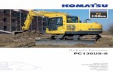 138 - Komatsu  · PDF fileThe air-to-air charge cooler reduces ... Pressurised cab An automatic air conditioner, an air ... very high shock absorbency,