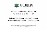 Big Ideas Math Grades 6 Math Curriculum Evaluation · PDF fileMath Curriculum Evaluation Toolkit ... Big Ideas Math 6-8 Curriculum Evaluation Toolkit Page | 1/79 ... Look for the Following