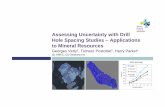 Assessing Uncertainty with Drill Hole Spacing Studies – Applications to Mineral ... · PDF file · 2014-12-10Hole Spacing Studies – Applications to Mineral Resources ... be spatially
