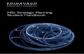 MSc Strategic Planning Student Handbook - · PDF fileMSc Strategic Planning Student Handbook 3. Elective Courses You can choose from a range of electives in order to assemble the four