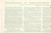 Greenkeeper or Superin tenden t - MSU Librariesarchive.lib.msu.edu/tic/ngktc/article/1931jul18.pdf · Greenkeeper or Superin tenden t '- ... Since president John Morley gave his views