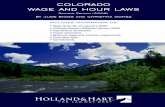 Wage and Hour Law Booklet - Holland & Hart wage board if needed, ... officers had acted within the scope of their authority when they filed the bankruptcy petition.24 However, a federal