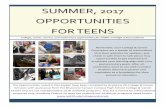 SUMMER, 2017 OPPORTUNITIES FOR TEENS - Air ... 2017 OPPORTUNITIES FOR TEENS Remember, your ollege & areer ounselors are a wealth of information! Visit their websites for updates, and