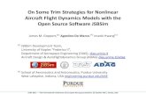 On Some Trim Strategies for Nonlinear Aircraft Flight Dynamics Models …wpage.unina.it/agodemar/CEAS-2011/CEAS2011_Trim_J… ·  · 2011-10-26On Some Trim Strategies for Nonlinear