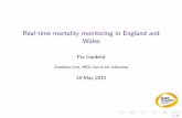 Real-time mortality monitoring in England and Walesstats- · PDF fileReal-time mortality monitoring in England and Wales Pia Hardelid Statistics Unit, HPA Centre for Infections 19
