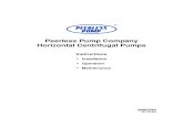 Peerless Pump Company Horizontal Centrifugal · PDF file · 2009-10-23The bearing structure in all Peerless Pump horizontal products is not designed to accept external loads from