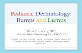 Pediatric Dermatology: Bumps and · PDF filePediatric Dermatology: Bumps and Lumps ... • Thyroglossal duct cyst ... • Precipitated Sulfur- 10% in white petrolatum at compounding