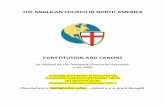 THE ANGLICAN CHURCH IN NORTH AMERICA I: FUNDAMENTAL DECLARATIONS OF THE PROVINCE As the Anglican Church in North America (the Province), being a part of the One, Holy, Catholic, and