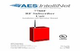 7788F RF Subscriber Unit - AZ Security · PDF fileAES 7788 Series RF Subscriber Unit -- Installation and Operation Manual AES Corporation 4 40-7788, Rev 3, 11/14/2008 1 AES 7788F RF
