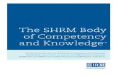 The SHRM Body of Competency and Knowledge SHRM Body of Competency and Knowledge ™ This document describes the SHRM Body of Competency and Knowledge™ (SHRM BoCK™) which …