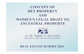 CONCEPT OF HUF PROPERTY AND WOMEN’S LEGAL …argupta.com/pdf/Real Estate 2016/Womens Legal Rights.pdf · WOMEN’S LEGAL RIGHT TO ANCESTRAL PROPERTY REAL ESTATE SUMMIT 2016. ...