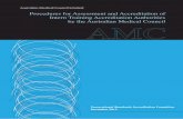 Procedures for Assessment and Accreditation of Intern ... · PDF fileProcedures for Assessment and Accreditation of ... 4.3 Comprehensive report ... oversees the AMC assessment and