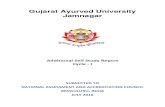 Gujarat Ayurved University Jamnagar SSR.pdf · Gujarat Ayurved University . Jamnagar . Additional Self ... from basic science to ... The National workshop for the review of syllabus