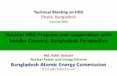 Nuclear HRD Program and cooperation with Vendor Country ... · PDF fileNuclear HRD Program and cooperation with Vendor Country: Bangladesh Perspective ... Human Resources Division