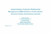 Implementing a Customer Relationship Management (CRM ...eprints.rclis.org/16143/1/CRM Implementation in Public Sector V03-1... · Implementing a Customer Relationship Management ...