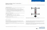 Sight glass level indicator Model LGG · PDF fileContinuous level indication without power supply ... or directly due to the liquid itself. Viewing direction ... Valve heads isolate