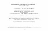 Political Constitution of Peru (∗) · PDF file05/04/2005 · - 6 - a. No one is obliged to do what the law does not command to do or prevented from doing what the law does not prohibit.