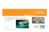 RF Modules & Contacts VITA 67 - Mouser · PDF fileRF Modules & Contacts VITA 67 ... Adobe 3D Document US Patent 7,607,929 B1 ... 3U VITA 46 Configuration Adobe 3D Document US Patent