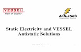 Static Electricity and VESSEL Antistatic Solutions · PDF fileHow Is Static Electricity created: The Atom • The static electricity comes from the tr ansfer of electrons between two