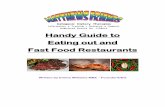 Handy Guide to Eating out and Fast Food Restaurants · PDF fileHandy Guide to Eating out and Fast Food Restaurants Written by Emma Williams MBE – Founder/CEO