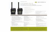 SPECIFICATION SHEET CP200 XLS -   Edit Scan List • Phone Mode ... Radio Check Decode ... Audio Output2 @ < 5% Distortion 500mW 500mW TRANSMITTER SPECIFICATIONS