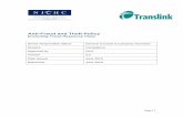 Anti-Fraud and Theft Policy - Home - Translink | 1 Anti-Fraud and Theft Policy (including Fraud Response Plan) Senior Responsible Officer General Counsel & Company Secretary Division