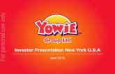 For personal use only - · PDF fileThis Presentation is for informational purposes ... Prepared for Yowie Group Ltd for the Yowie TM ... For personal use only brands in Cadbury history