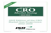 EVIEW CRO - ISR Reports · PDF fileISR’S ANNUAL Market Sizing 2012-2019 CRO 2015 Edition of the CRO Market Size Projections: 2012-2019 Info@ISRreports.com ©2015 Industry Standard